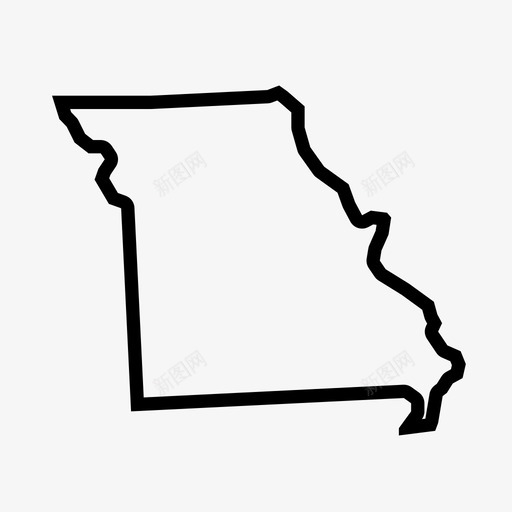 密苏里州美国地理图标svg_新图网 https://ixintu.com 地图 地理 密苏里州 州 美利坚合众国2 美国