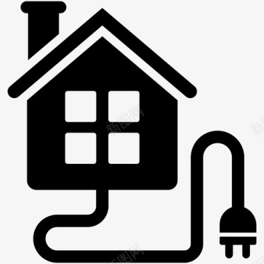 家用电电线家用电器服务图标图标