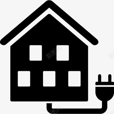 家用电电气线路家庭公用事业服务图标图标