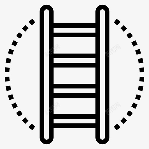梯子攀爬施工图标svg_新图网 https://ixintu.com 工具 攀爬 救援 施工 梯子