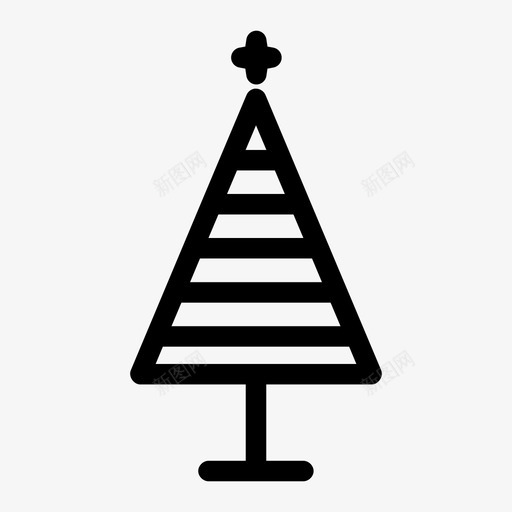 圣诞树松树冬天图标svg_新图网 https://ixintu.com 冬天 圣诞树 松树