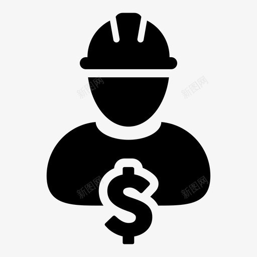 工人建筑美元图标svg_新图网 https://ixintu.com 人 工人 建筑 建筑工人图标商业向量样式26 美元 钱