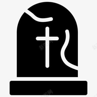 坟墓墓地万圣节图标图标