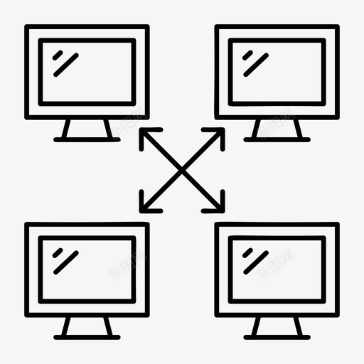 显示器lcd屏幕图标svg_新图网 https://ixintu.com lcd 屏幕 技术 显示器 网络和搜索引擎优化线图标