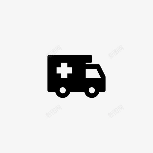 救护车卡车自动2图标svg_新图网 https://ixintu.com 卡车 救护车 自动2