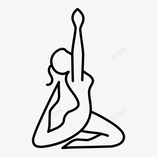 瑜伽女人女人冒险图标svg_新图网 https://ixintu.com 女人 女人冒险 瑜伽