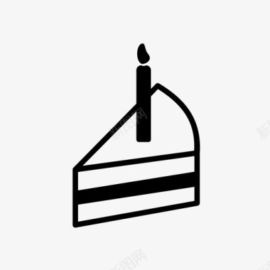 生日蛋糕蛋糕片派对图标图标
