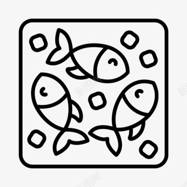 鱼市场食品美食图标图标