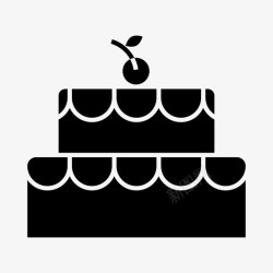 雕刻巧克力硬币蛋糕面包店生日蛋糕图标高清图片