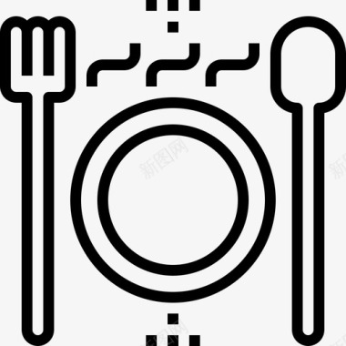 热食餐食餐盘图标图标