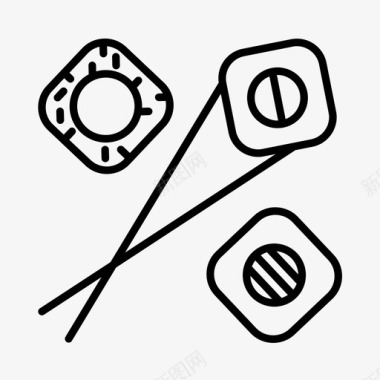 寿司亚洲人筷子图标图标