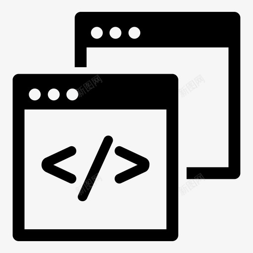 应用程序编码开发html编码图标svg_新图网 https://ixintu.com html编码 业务管理字形图标 应用程序编码 开发 编程