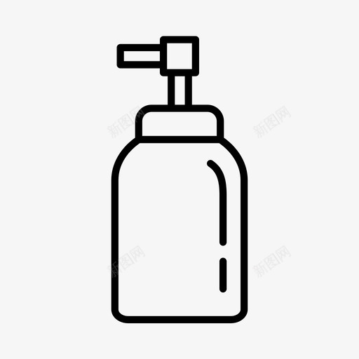 皮肤护理浴室美容图标svg_新图网 https://ixintu.com 化妆品 泵瓶 浴室 瓶子 皮肤护理 美容