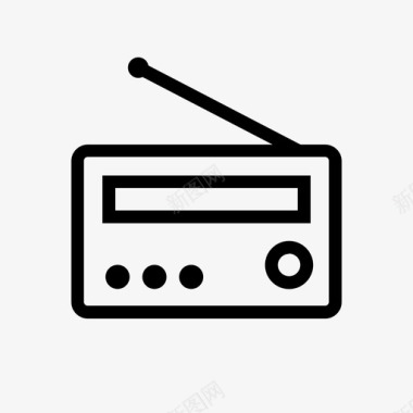 收音机现代收音机音乐图标图标