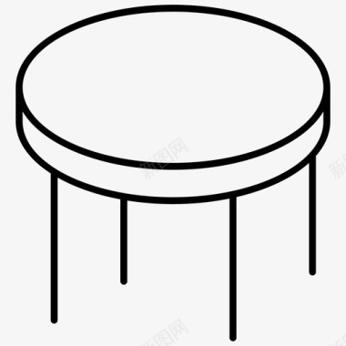 桌子家具圆桌图标图标