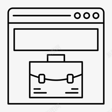 公文包浏览器互联网图标图标