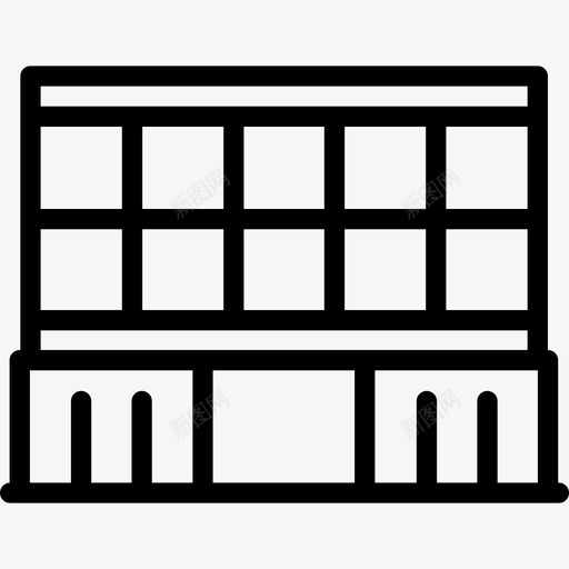 写字楼线性建筑图标svg_新图网 https://ixintu.com 写字楼 线性建筑