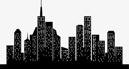 城市天际线建筑物首都图标图标