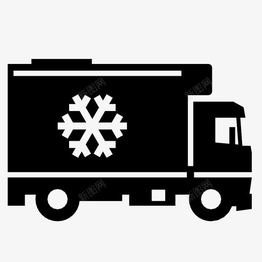 冷藏车食品运输图标svg_新图网 https://ixintu.com 冷藏车 运输 运输和卡车 食品