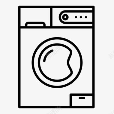 洗衣机电器厨房电器图标图标