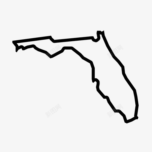 佛罗里达美国地理图标svg_新图网 https://ixintu.com 佛罗里达 地图 地理 州 美利坚合众国2 美国