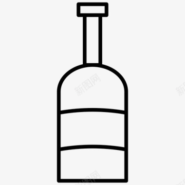 葡萄酒酒瓶威士忌图标图标