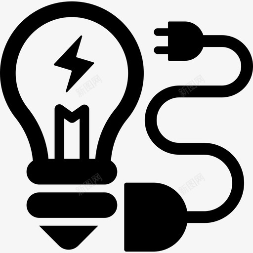 电力供应电力连接电线图标svg_新图网 https://ixintu.com 房地产符号概念图标 电力 电力供应 电力连接 电线