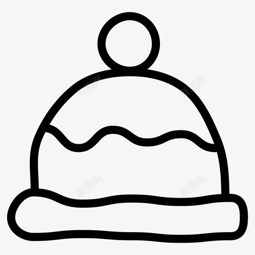 帽子手绘冬天的帽子图标svg_新图网 https://ixintu.com 冬天的帽子 圣诞涂鸦 帽子 手绘