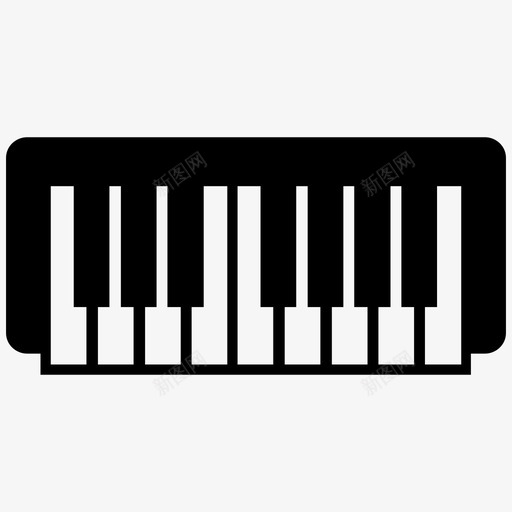 钢琴电钢琴音乐图标svg_新图网 https://ixintu.com 乐器 电钢琴 钢琴 钢琴键盘 音乐