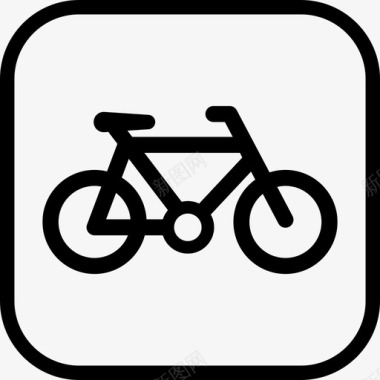 自行车标志交通工具指示图标图标