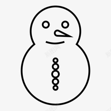 雪人新年雕塑图标图标