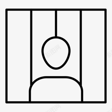 刑事犯罪监狱图标图标