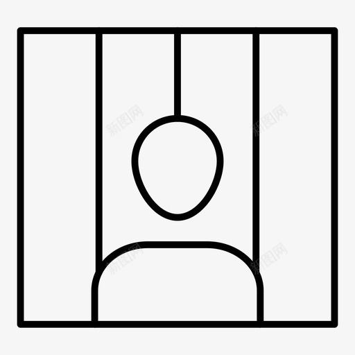 刑事犯罪监狱图标svg_新图网 https://ixintu.com 刑事 法律 法律和司法细线 犯罪 监狱