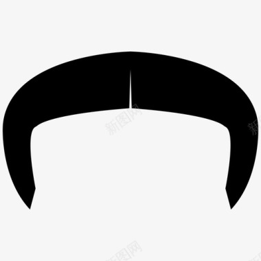马蹄形胡子面部毛发胡子样式图标图标