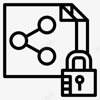 文件共享安全密钥锁图标图标