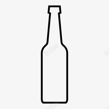 啤酒瓶饮料空的图标图标