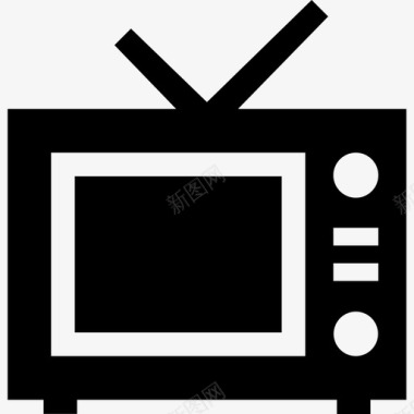 电视机旧电视复古电视图标图标