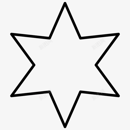 星形几何形状图标svg_新图网 https://ixintu.com 几何形状 星形