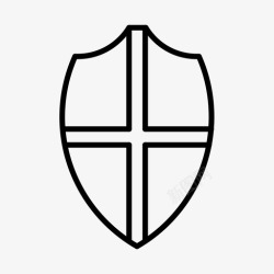 十字军东征盾牌十字军东征中世纪图标高清图片
