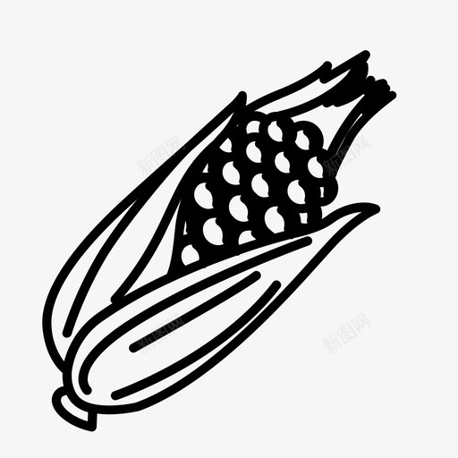 玉米谷类甜玉米图标svg_新图网 https://ixintu.com 玉米 甜玉米 谷类