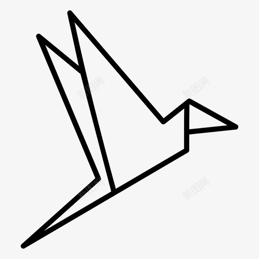 折纸艺术鸟图标svg_新图网 https://ixintu.com 工艺 折纸 日语 纸 艺术 鸟