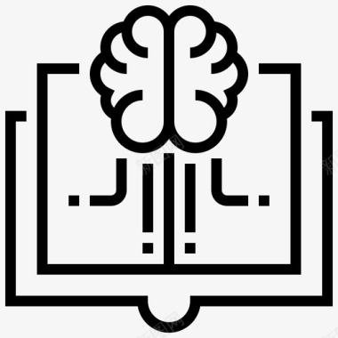 知识书籍大脑图标图标