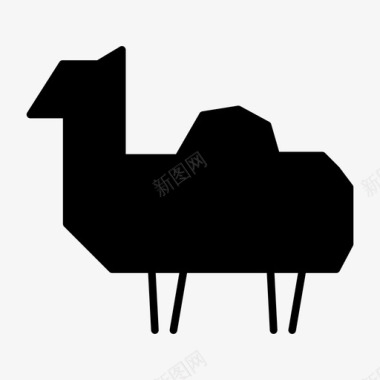 骆驼食草动物驼峰图标图标