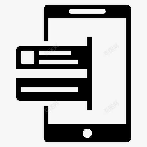网上支付信用卡支付手机购物图标svg_新图网 https://ixintu.com 信用卡支付 手机购物 网上支付 网上购物
