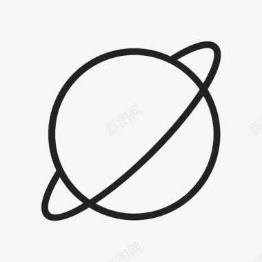 土星行星天空图标图标