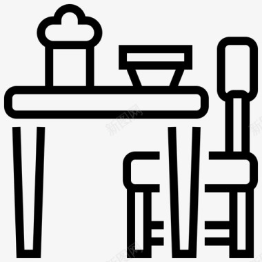 餐桌烹饪设备图标图标