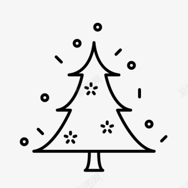 圣诞树明亮装饰图标图标