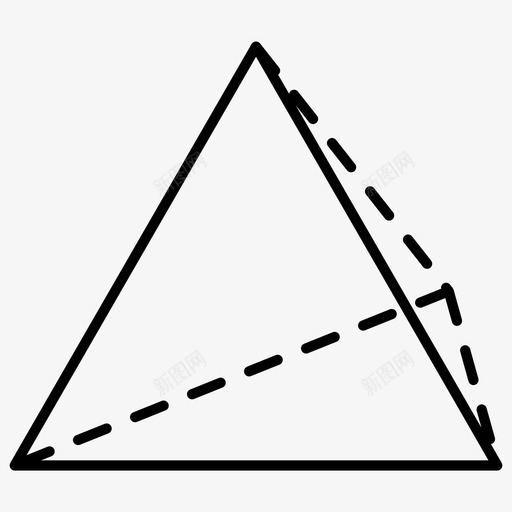 金字塔形状几何形状图标svg_新图网 https://ixintu.com 几何形状 金字塔形状