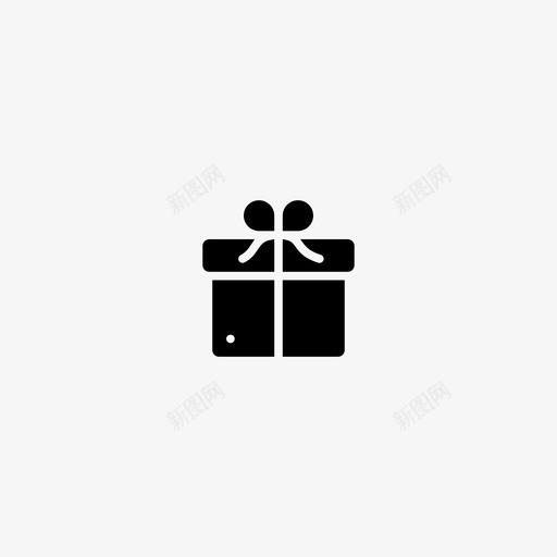 礼品盒节日丝带图标svg_新图网 https://ixintu.com 丝带 生活图标填充 礼品盒 节日