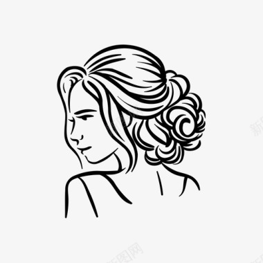 女人发型美女脸蛋图标图标